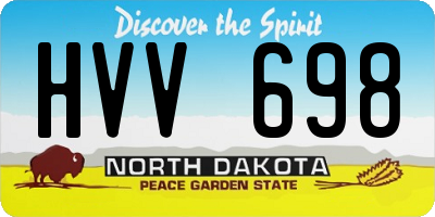 ND license plate HVV698