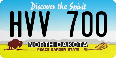 ND license plate HVV700