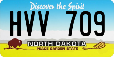 ND license plate HVV709