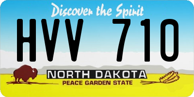 ND license plate HVV710