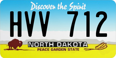 ND license plate HVV712