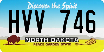 ND license plate HVV746