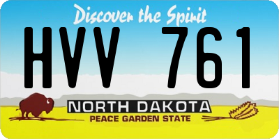 ND license plate HVV761