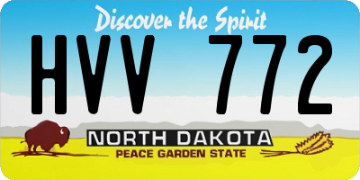ND license plate HVV772
