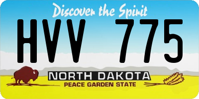 ND license plate HVV775