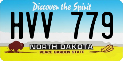 ND license plate HVV779