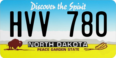 ND license plate HVV780