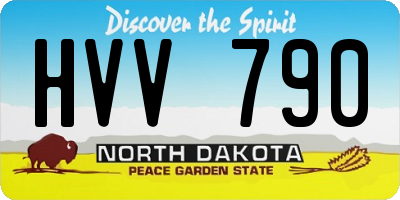 ND license plate HVV790
