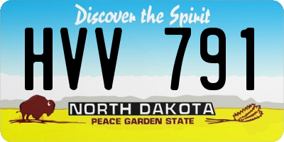 ND license plate HVV791