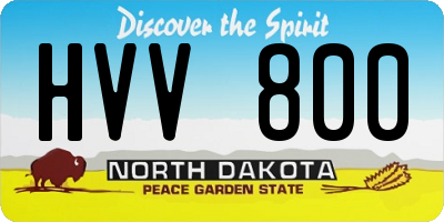 ND license plate HVV800