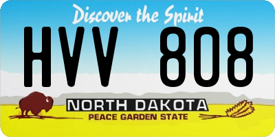 ND license plate HVV808
