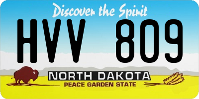 ND license plate HVV809