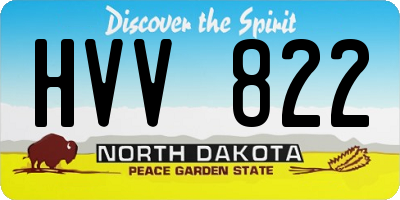 ND license plate HVV822