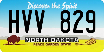 ND license plate HVV829
