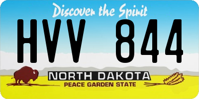 ND license plate HVV844