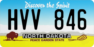 ND license plate HVV846