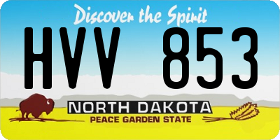 ND license plate HVV853