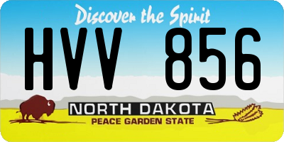 ND license plate HVV856