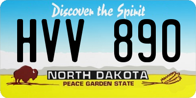 ND license plate HVV890