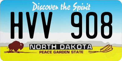 ND license plate HVV908