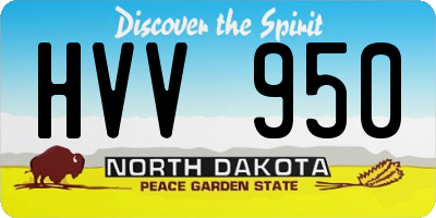 ND license plate HVV950
