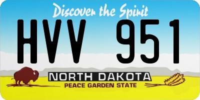 ND license plate HVV951