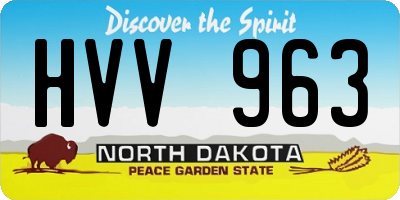 ND license plate HVV963