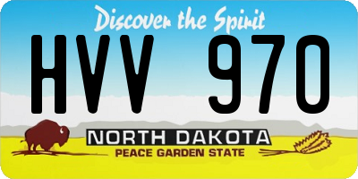 ND license plate HVV970