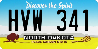 ND license plate HVW341
