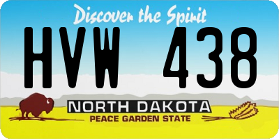 ND license plate HVW438
