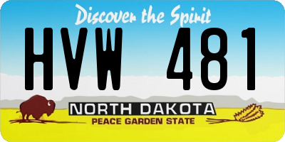 ND license plate HVW481