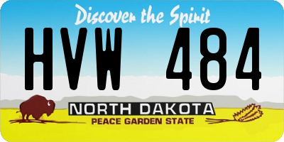 ND license plate HVW484