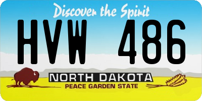 ND license plate HVW486