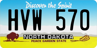 ND license plate HVW570