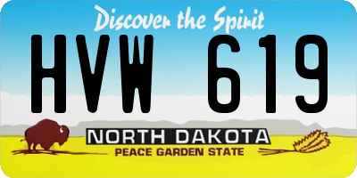 ND license plate HVW619