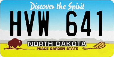 ND license plate HVW641