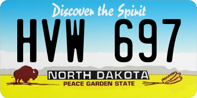 ND license plate HVW697