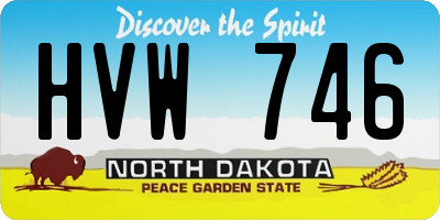 ND license plate HVW746