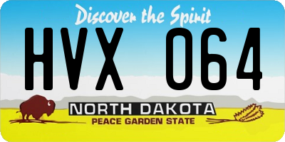 ND license plate HVX064
