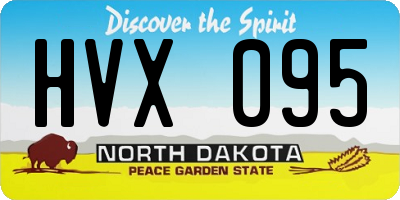 ND license plate HVX095