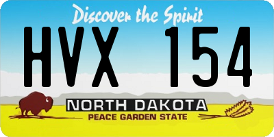 ND license plate HVX154