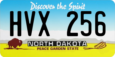 ND license plate HVX256