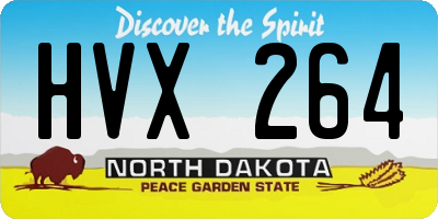 ND license plate HVX264