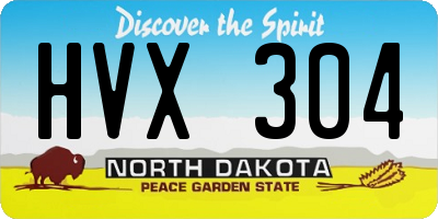 ND license plate HVX304