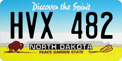 ND license plate HVX482