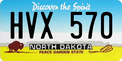 ND license plate HVX570