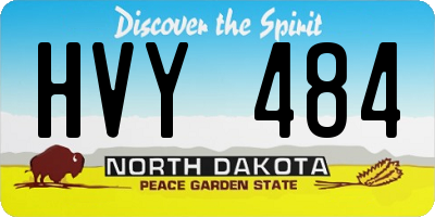 ND license plate HVY484