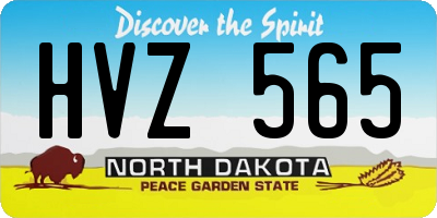 ND license plate HVZ565