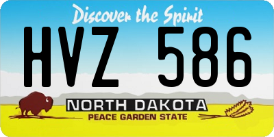ND license plate HVZ586