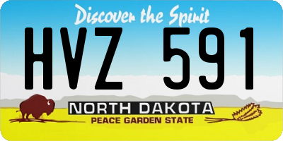 ND license plate HVZ591